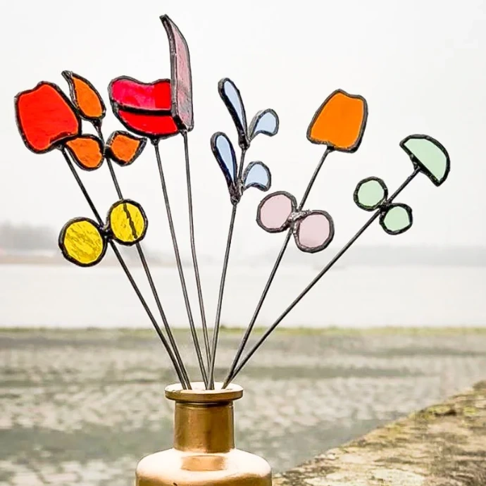 Stained glass flowers